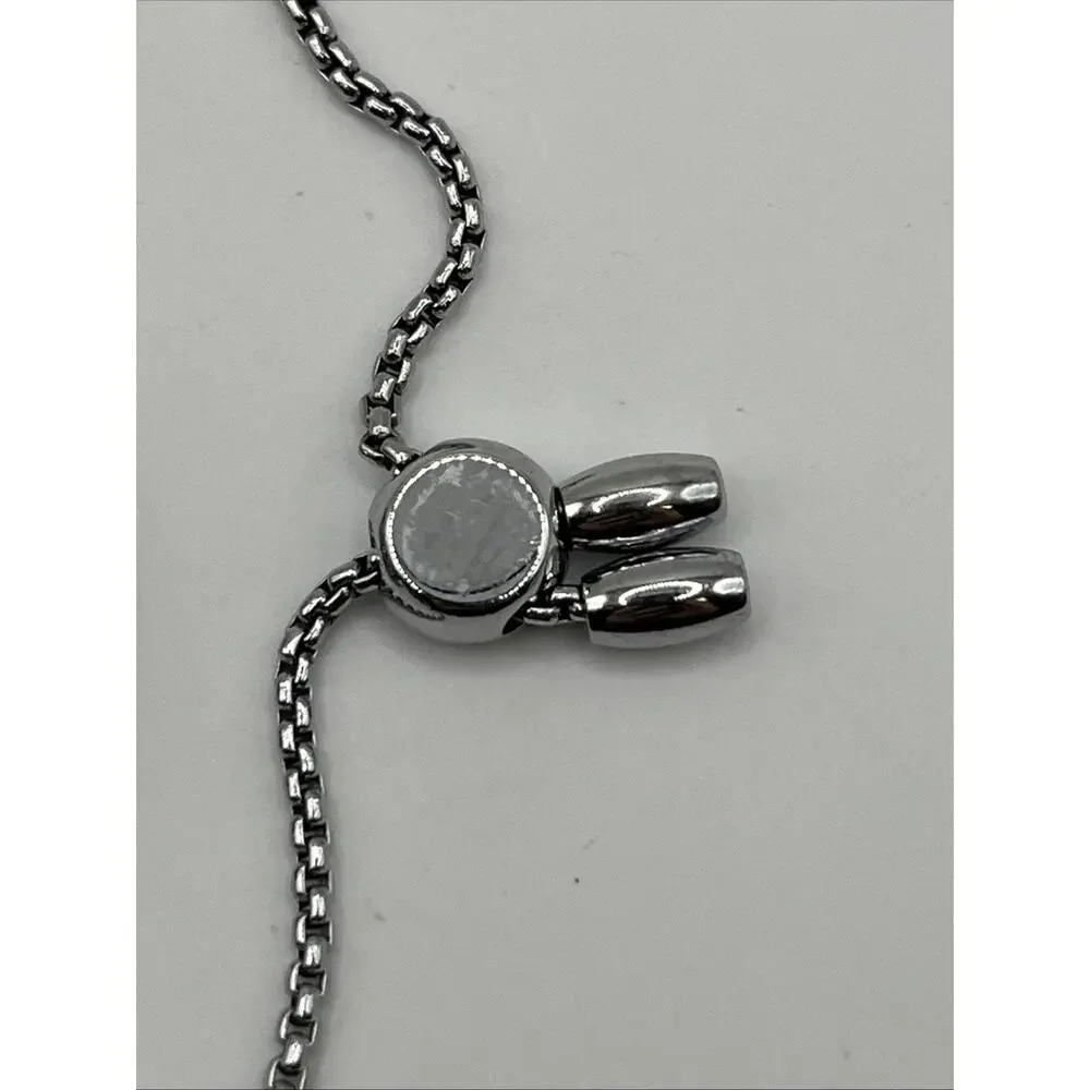 Diaofendi Fashion Hexagon Watch Bracelet Black Silver Tone Bolo Adjustable Strap